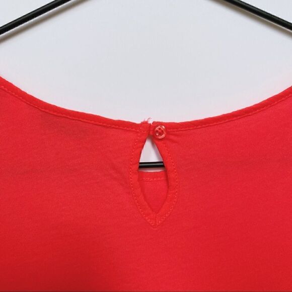 Jack Wills Short Sleeve Lace Collar Tee Shirt Top Preppy Pink / Red 6 - Picture 6 of 13